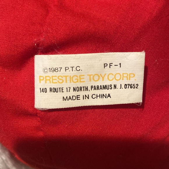 Vintage 1987 Teddy Bear Santa with Candy Cane - Picture 5 of 5